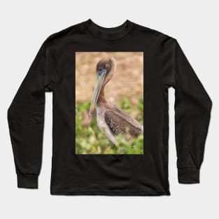 Brown Pelican Long Sleeve T-Shirt